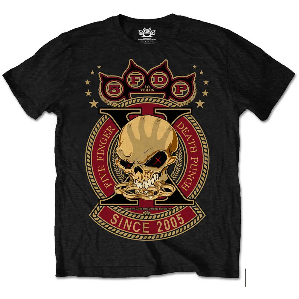 Five Finger Death Punch 'Anniversary X' футболка NEW &amp официальный Топ Качественный хлопок