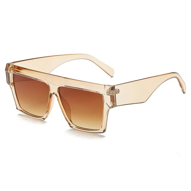 Luxury Brand Designer Ladies Oversized Square Sunglasses Gradient Big