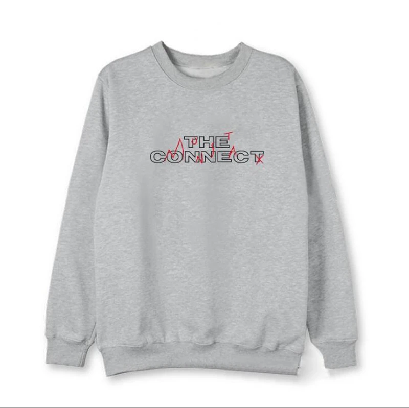 Men Tops KPOP Fashion MONSTA X Album The connect Printed Letters Hoodies Pullovers long sleeve Sweatshirts streetwear (4)