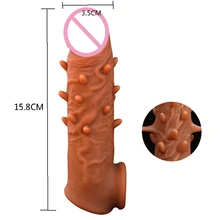 Мужской жидкий силиконовый шип набор с волками рукав игрушки для взрослых