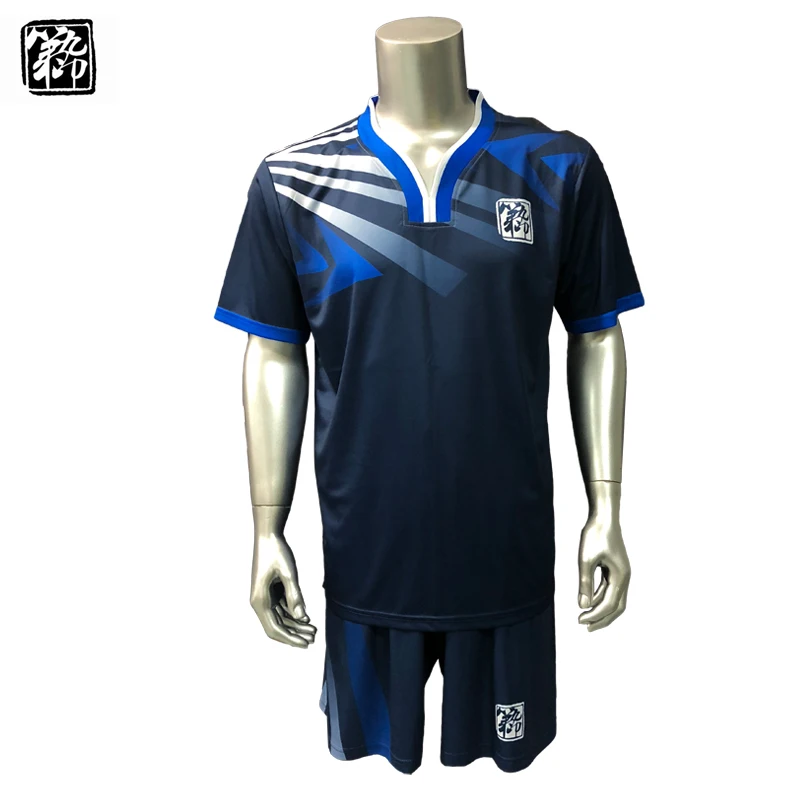 Free Shipping New 17 18 Nice Blue Color Men's Soccer Jerseys Sets Can