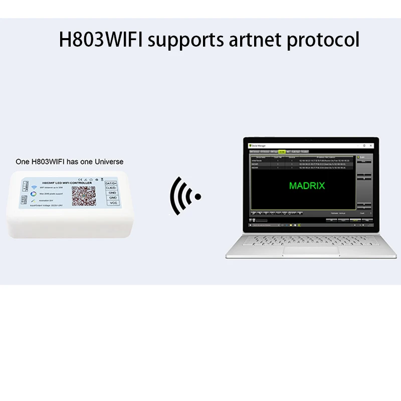 Светодиод DMX контроллер Wi-Fi, 1 порт диски 2048 пикселей, APA102, DMX512, WS2812, UCS1903, SM16703 контроллер, приложение для android, поддержка DMX