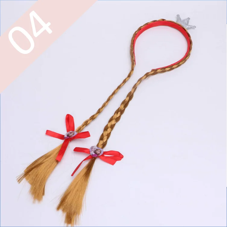 UK Blonde Cosplay Weaving Braid Rapunzel Princess Headband Hair Girl Wig Headwear baby accessories basket Baby Accessories