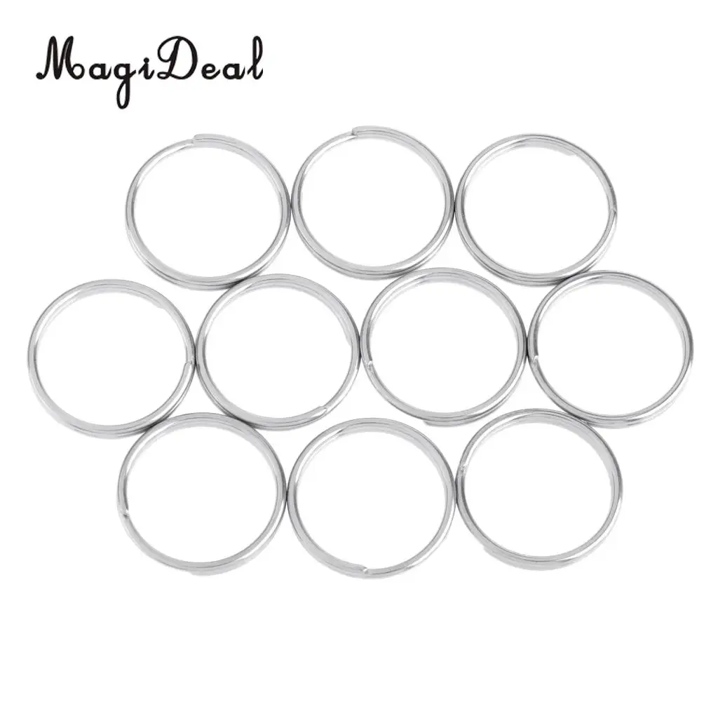 MagiDeal 10 Pieces 316 Stainless Steel Scuba Diving O Ring Water Sports Boat Keychain for Kayak Canoe Boating Rafting Dinghy