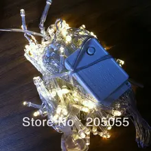 96 Светодиодный светильник-сосулька для рождественских праздников, украшения для свадебной вечеринки, Рождество 3 м 9,4 фута, 96 лампочек, прозрачный провод с хвостовым штекером-теплый белый