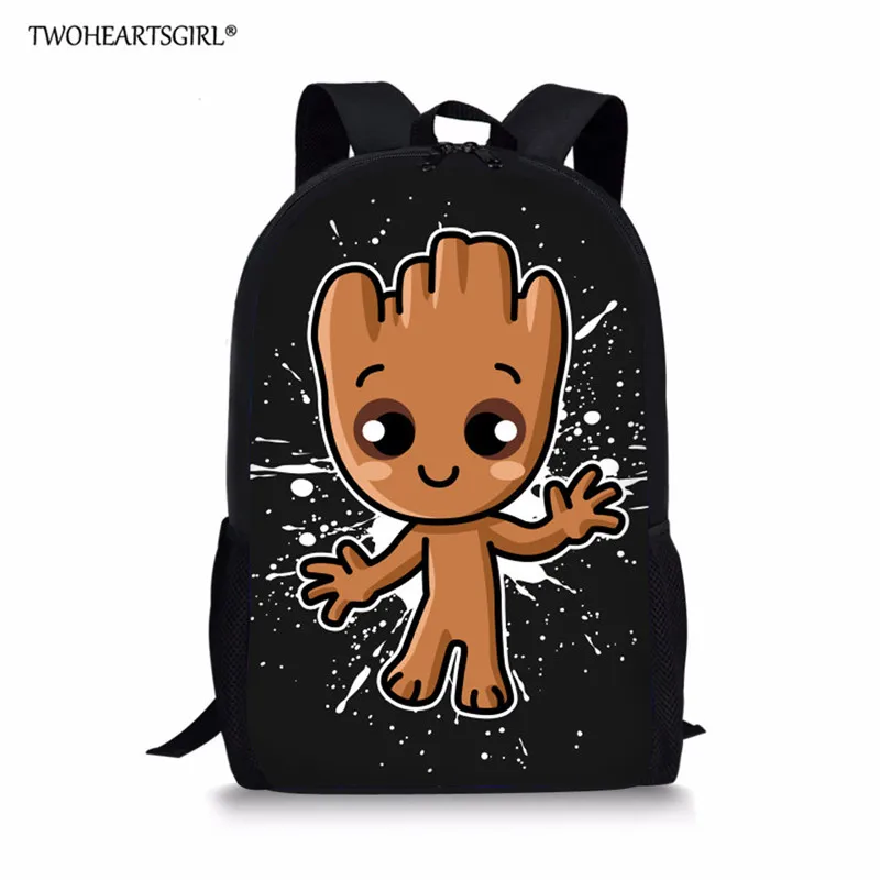 Новая школьная сумка с рисунком I am Groot для мальчиков-подростков, крутая ортопедическая школьная сумка, Черные милые детские рюкзаки для начальной школы - Цвет: Z3836C