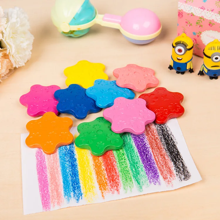 12 цветов нетоксичный воск креативная живопись мелки форма кольца детские подарки головоломка для раннего образования детские игрушки Рисование товары для рукоделия