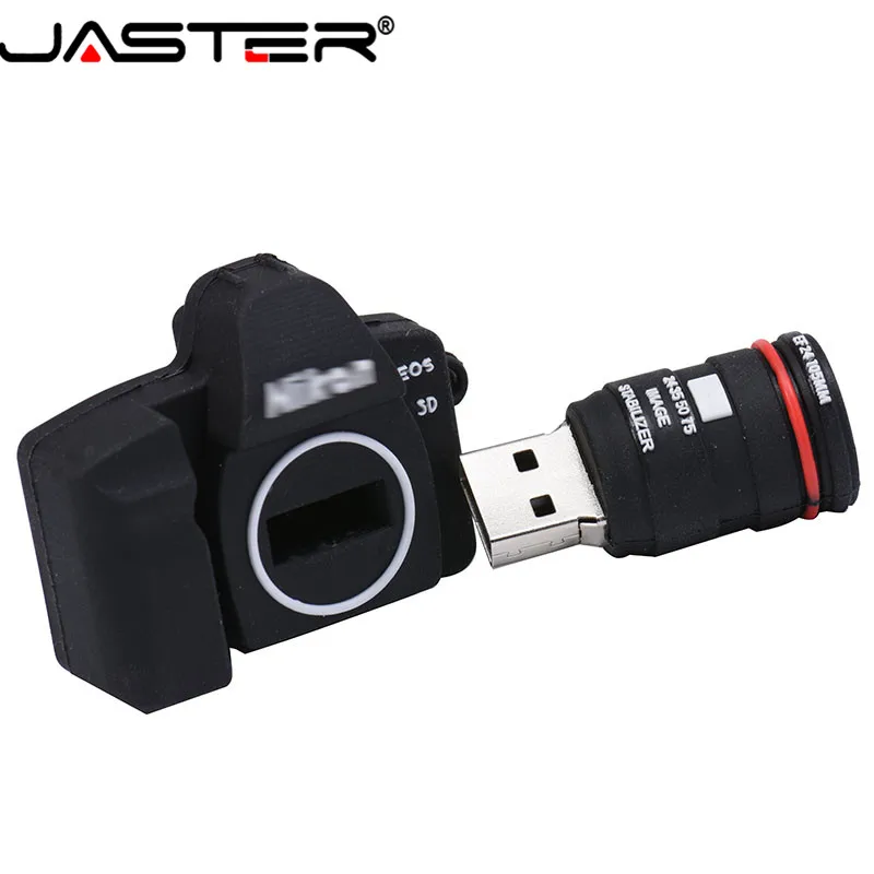 Jaster логотип цифровой одиночный объектив Reflex 2,0 usb флэш-накопитель камера ручка привод 4 ГБ 16 ГБ 32 ГБ 64 Гб силиконовая Флешка Gigt