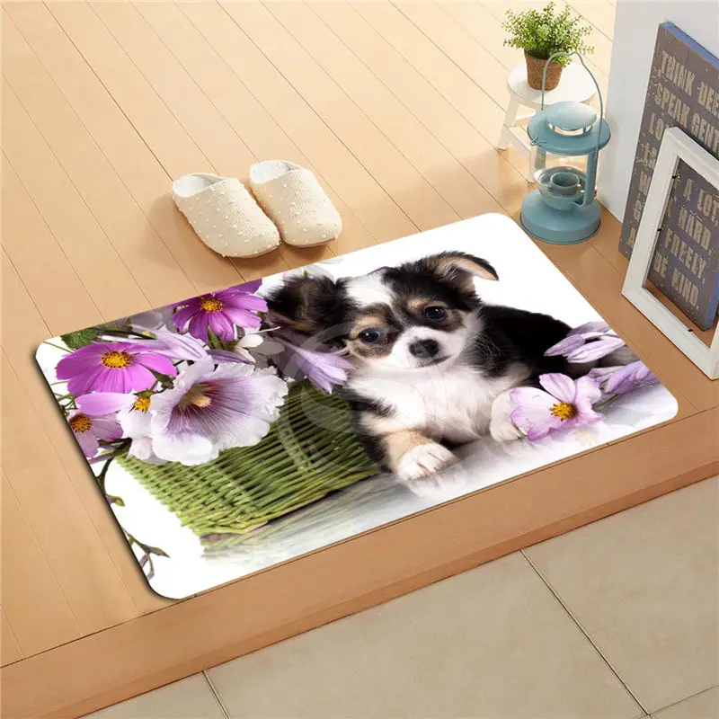 Buy po&p165 Custom dogs cute animal flower Doormat