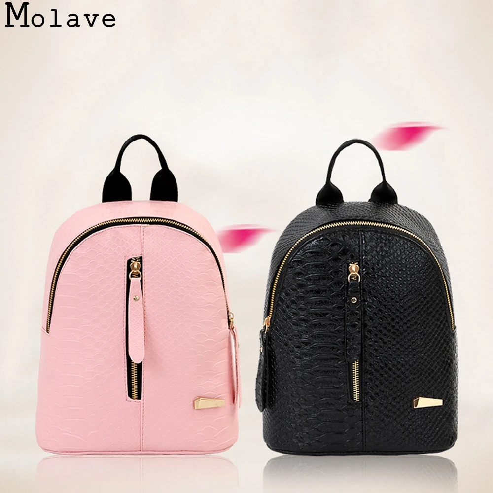 

MOLAVE Backpack PU Fashion Mini Dragons Shoulder Bag Backpack Arcuate Shoulder Strap Jacquard Backpack 2018 AP28