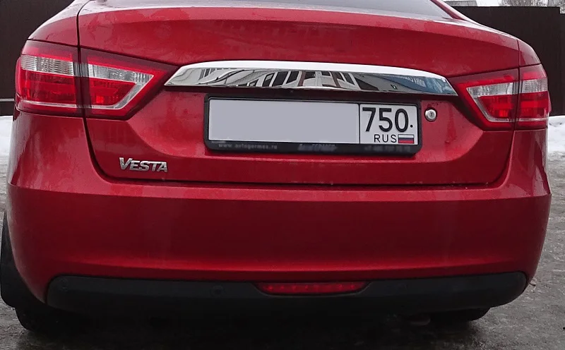 Хромированная накладка из нержавеющей стали на молдинг двери крышки багажника из металла для Lada Vesta sedan Лада Веста седан