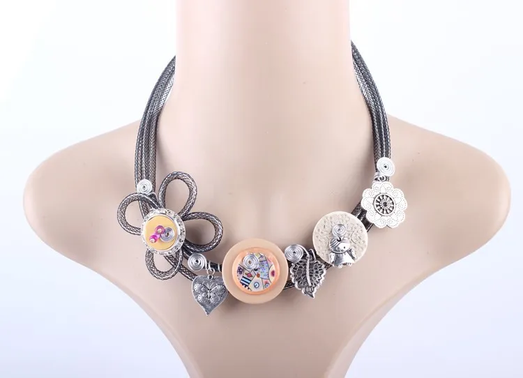 Bonsny кристалл цветок воротник ожерелье цепь роскошный корпус ожерелье-чокер ручной работы модные ювелирные изделия для женщин новости бренд