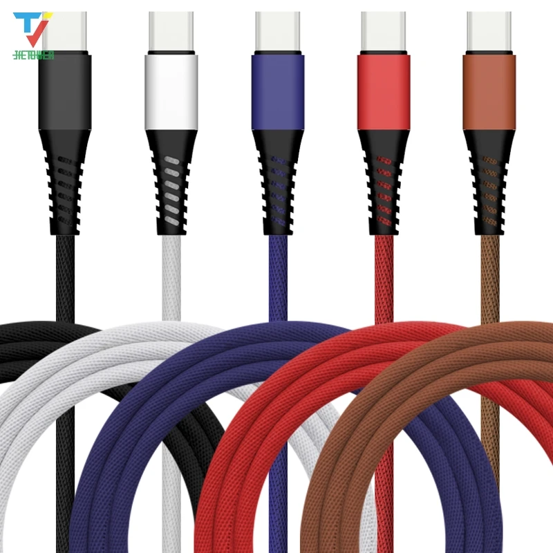 500 개/몫 고급 천으로 iphone 빛 typec micro usb data cable 2A 빠른 충전 게임 케이블 5pin 8pin usbC 도매