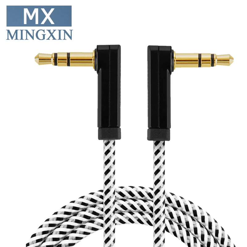 

Angle Cable Aux,Double 90 Degrees Angle 3.5 MM Male to Male Stereo Audio Jack Compatible Cable With iphone, Tablets, Earphone