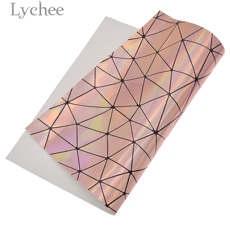 Lychee 21x29 см A4 лазерная Переливающаяся гладкая ткань из искусственной кожи высокого качества Синтетическая Кожа DIY материал для сумок одежды