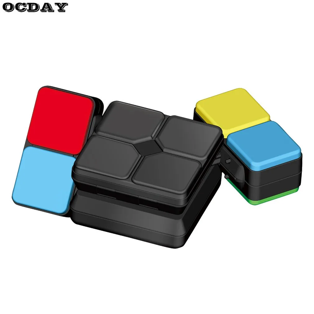 

Educational Toys For Children 4 Game Modes Magic Cube Flip Slide Cube Puzzle Toy with Light Speed Level Memory Multiplayer Modes