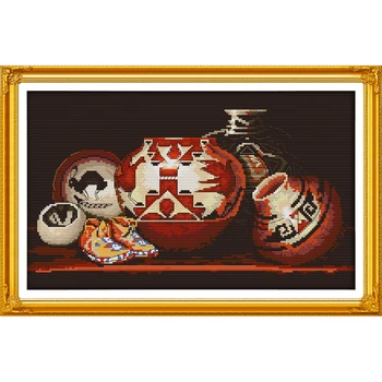 

Everlasting Love Classical Art Chinese Cross Stitch Kits Ecological Cotton Fabric 11CT DIY Christmas Decorations For Home Gift