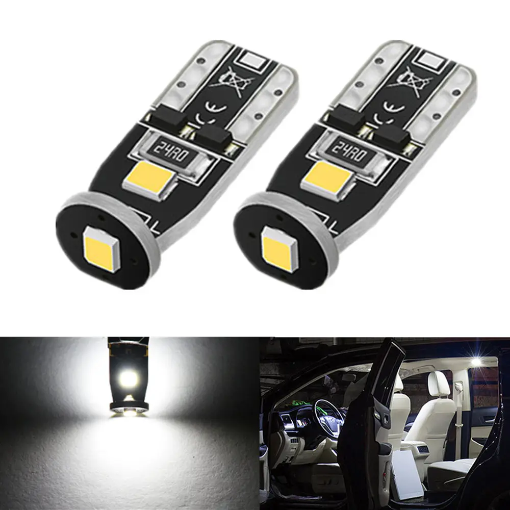 Светодиодсветодиодный лампы T10 SMD W5W для салона автомобиля 2 шт. светильник 2835 Ford