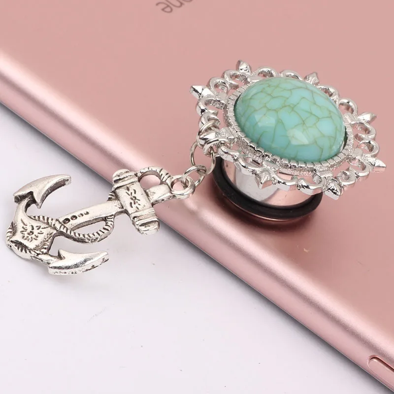 2016 the latest new anchor ear skin loose stone pendant plugs and