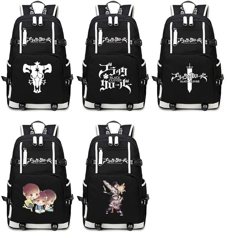 Black Clover Rugzak Cosplay Anime Asta Canvas Tas Schooltas Reistassen Black Clover Rugzak Cosplay Anime Asta Canvas Tas Schooltas Reistassen