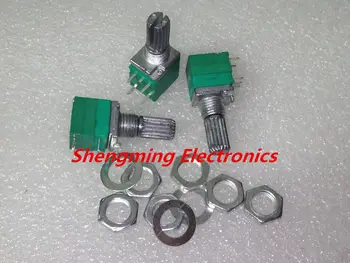 

10pcs B10K RK097G Audio Amplifier Sealed Dual Potentiometer 15mm Shaft 6pins