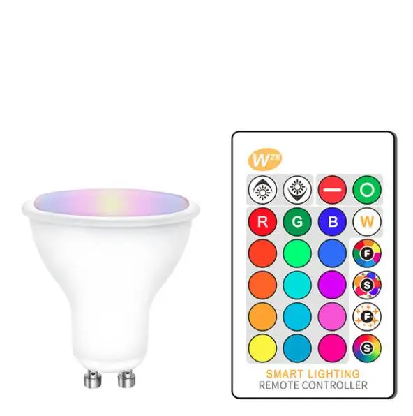 

LED RGB Bulb GU10 RGBW LED Lamp 110V 220V RGBWW High Power Lampada 16 Color Changeable With IR Remote Controller