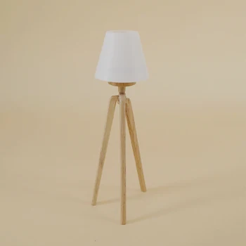 

G05-X5162 children gift Toy 1:12 Dollhouse mini ob11 Miniature rement Nordic wooden floor lamp 1pcs