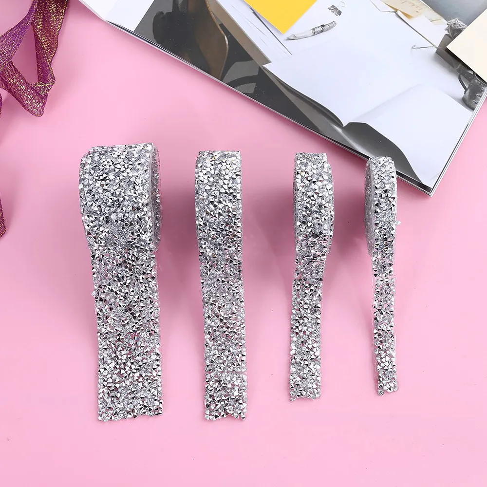 

1 Yard 10-30MM Resin Mesh Hotfix Strass Crystal Banding Applique Hot Fix Rhinestones Trimming for Wedding Dress Clothes DIY Jean