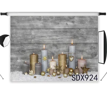 

Polyester & Vinyl Candle Refinement Photography Christmas Backdrop Room Children For Studio Photo Props Background Photographic