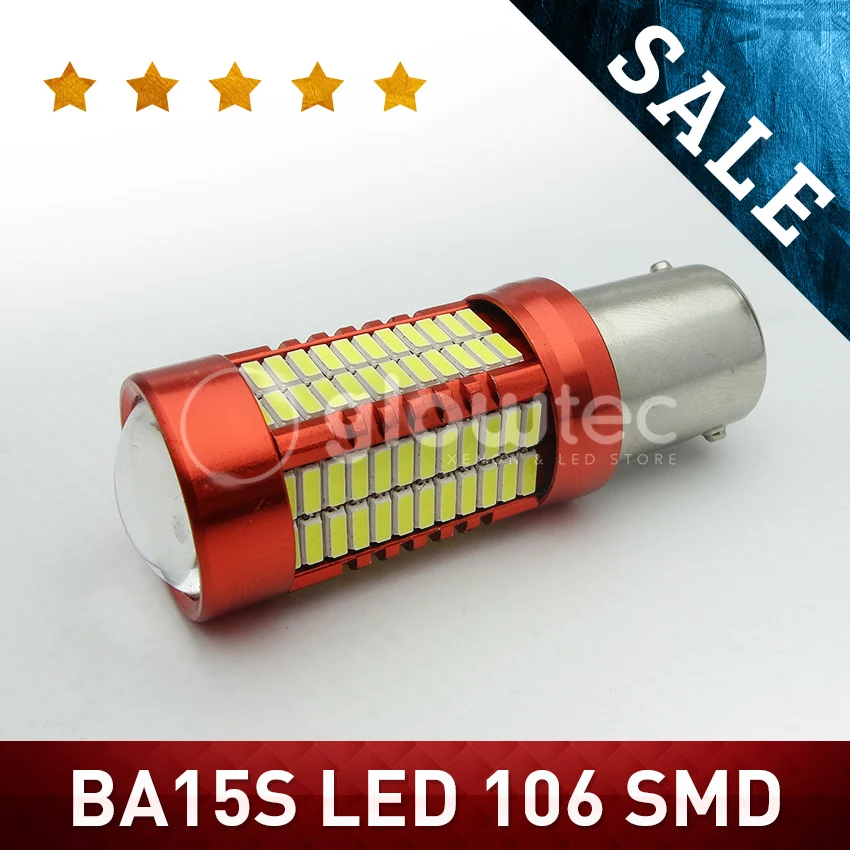 1 шт. BA15S 106 SMD светодиодный 1156 ные лампы-106SMD передсветильник фара