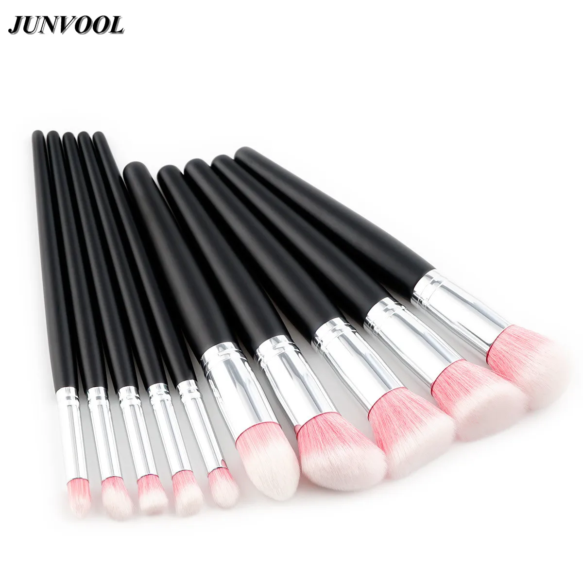

10Pcs Professional Makeup Brush Sets Pink Soft Synthetic Hair Make Up Tools Kit Foundation Cosmetic Beauty Make Up Brushes