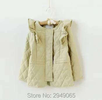 

Foreign trade children's clothing spring autumn girl's thick quilted cotton sweater overcoat jacket