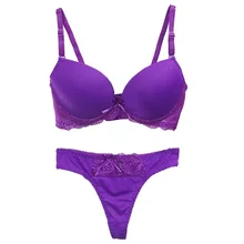 8 цветов сексуальный бесшовный бюстгальтер и стринги комплект нижнего белья женский атласный кружевной бюстгальтер Пуш-Ап Набор белья бикини 80-95 B C нижнее белье бюстгальтер