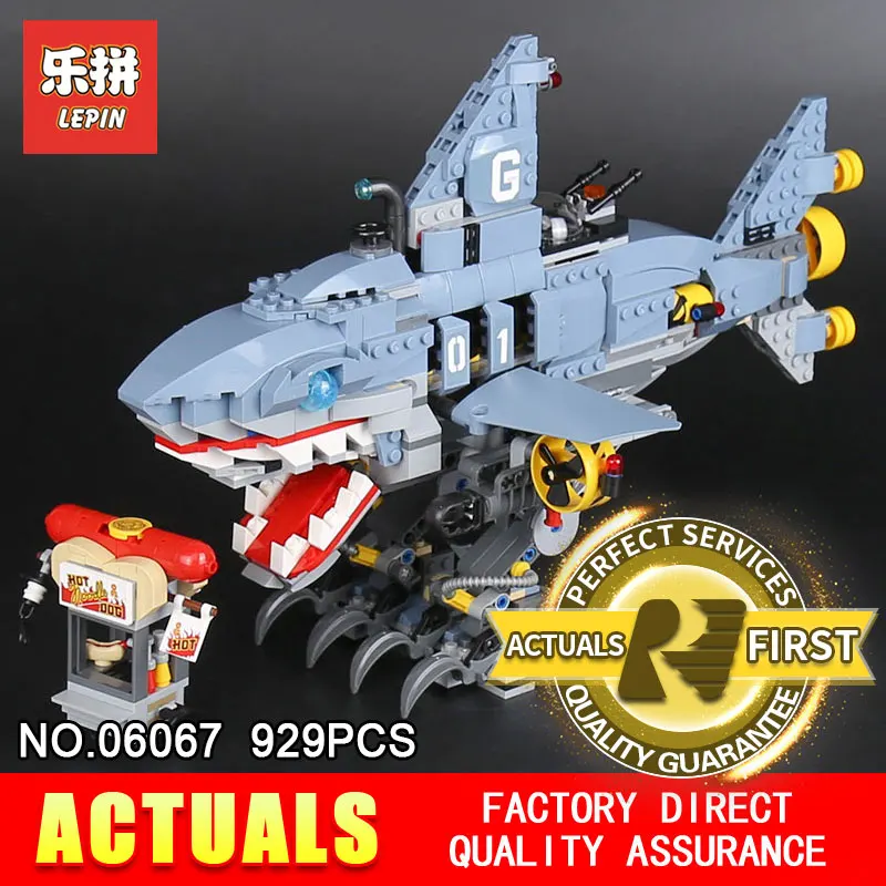 

Lepin 06067 The Movies Series 929Pcs The Big Shark Set 70656 Building Blocks Bricks Educational Toys Model for children gifts