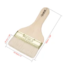 UXCELL Новое поступление 1 шт. инструменты для рисования 35x101,6x10 мм многоразовая зубчатая щетина краска, лак, Gesso, пятна шерстяные кисти, деревянная ручка