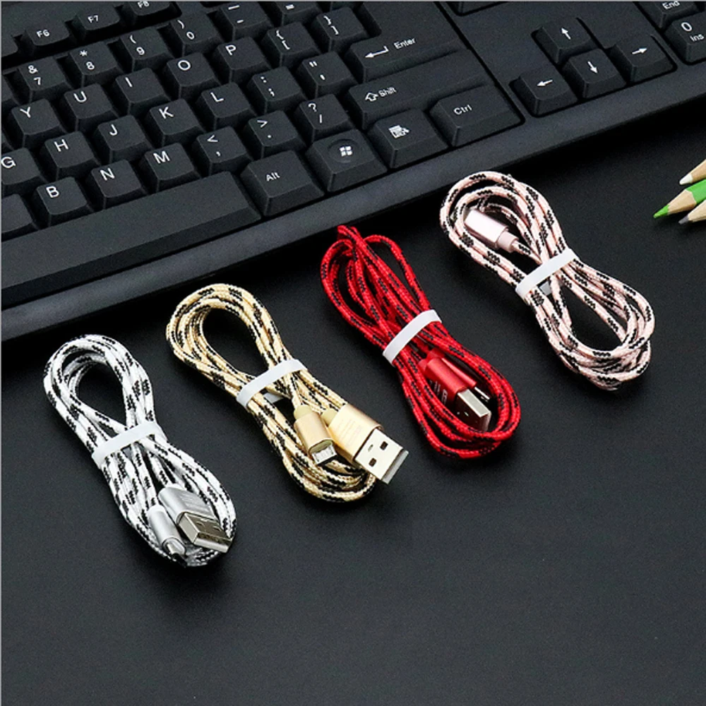 

Micro USB Cable Fast Charging Tiger Nylon Braided Weave Charger Cable 1M Date Cable for Xiaomi / Android /iph 6