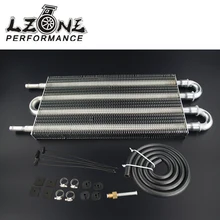 LZONE – Car Universal Aluminum 250X130X20 Remote Transmission Oil Cooler Kit / Auto-manual Radiator Converter Part JR7767