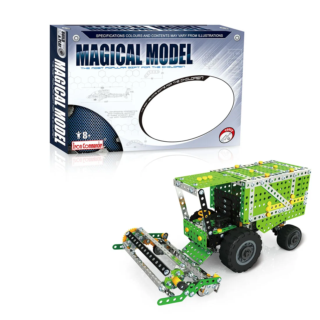 

NFSTRIKE Harvester Shape Metal Assembly Building Blocks DIY Steam Stem Toy Construction Engineering Kits Model Building Kits New