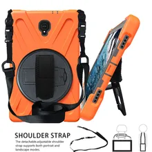 Для samsung Galaxy Tab A T590 T595 T597 10,5 ''Детский безопасный противоударный сверхпрочный силиконовый+ PC чехол с подставкой+ плечевой ремень