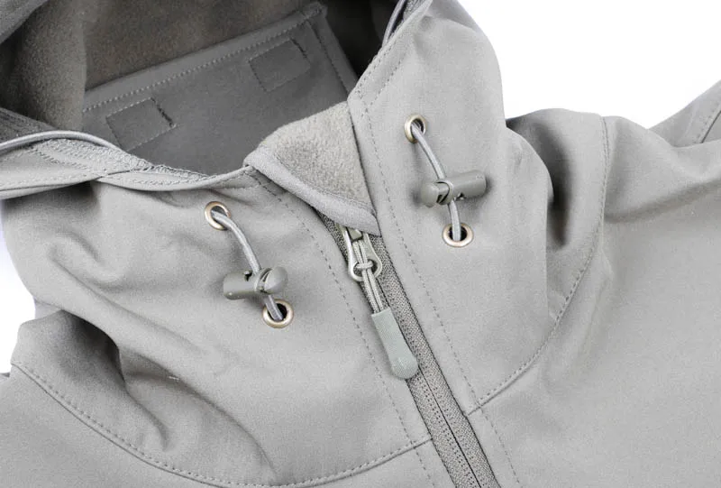 Мужская тактическая куртка в стиле милитари из водонепроницаемого флиса, армейская камуфляжная ветровка, походная куртка с капюшоном