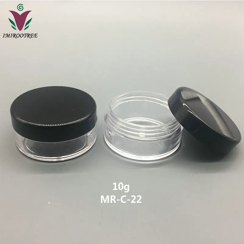 10ml lip balm jar with black cap