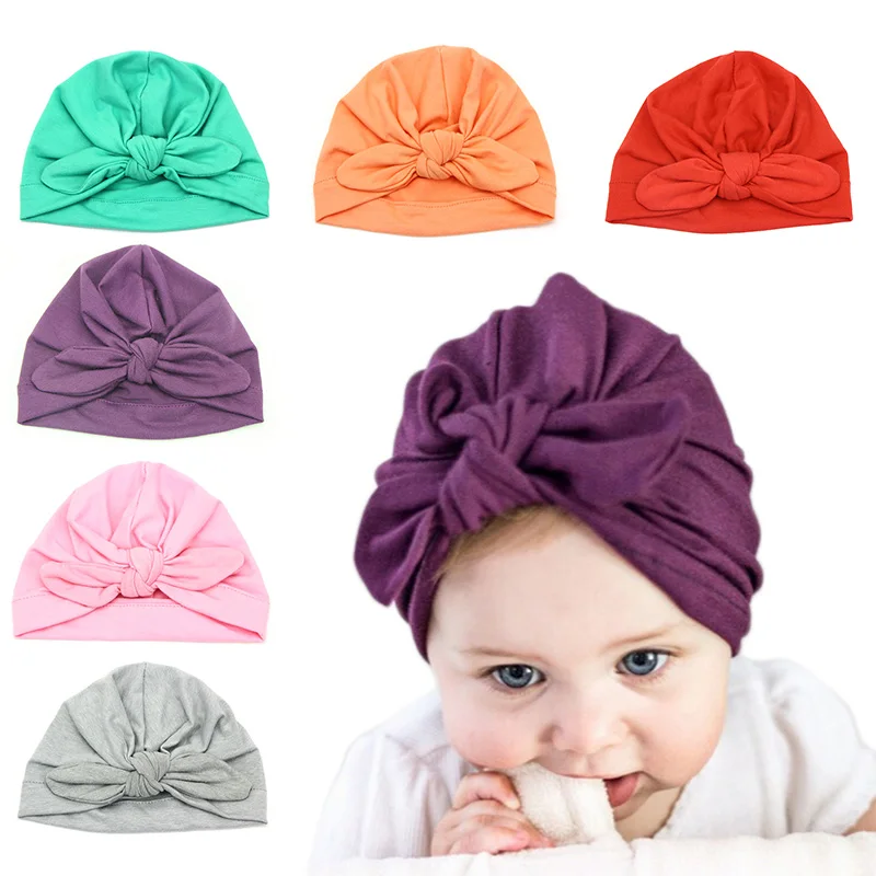 

Sale ears Indian Hat cute baby girls kids hair children headwrap Bandanas knot turban wrap accessories 1PC