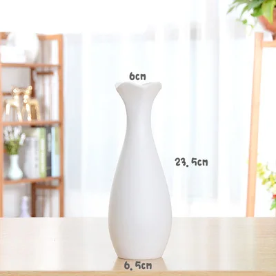 Классическая белая настольная керамическая ваза простая напольная ваза для цветов китайские ремесла украшения творческие подарки украшение дома - Цвет: 3