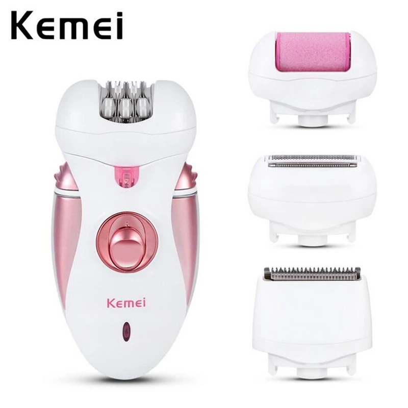 

rechargeable 4 in 1 lady epilator electric hair remover device hair shaver removal for women foot care tool