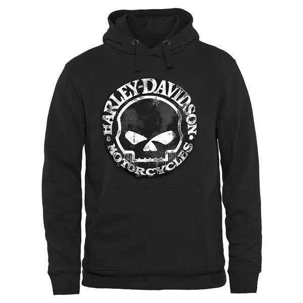 Hanmeinen Felpa Con Cappuccio Harley Davidson Moto Skull Logo100 %  Poliestere Felpe Personalizzate Qualsiasi Immagine \u0026 Logo|skull  skull|custom imageskull men - AliExpress