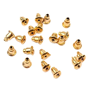 

SZ-LGFM-100-piece Earring Safety Backs for Fish Hook Earrings (Gold Bullet)