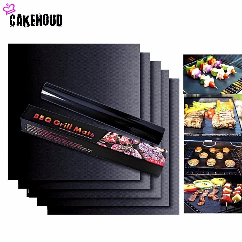 

CAKEHOUD Non-stick BBQ Mat Barbecue Baking Pad Reusable Teflon Cooking Board Portable Easy Cleaning Cooking Tool BBQ Accessories
