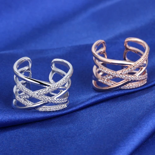 New-Hot-Punk-Jewelry-925-Sterling-Silver-With-Austrian-Crystal-Weave-Stylish-Opening-Adjustable-Size-Rings (1)