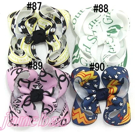 

free shipping 2017 Newests 500pcs 3'' ABC hair bows Boutique hair bows clips aril hair bows DOC ALice hair bows Cinderella