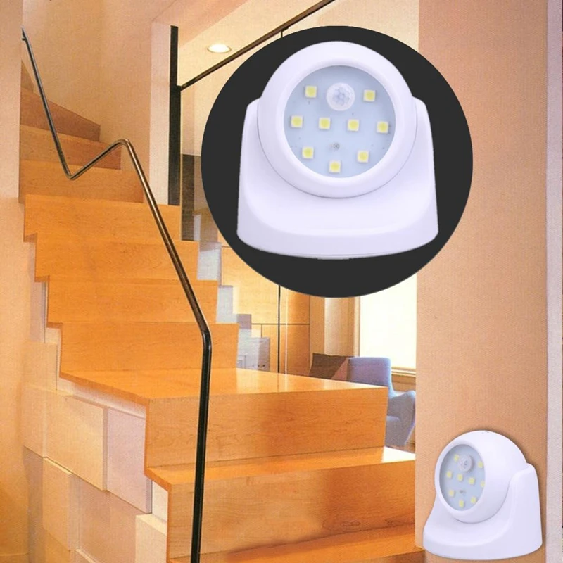 Operation Light Sensor Motion Sensor Night Light Rotation Portable Night Light Auto IR Infrared Luminary Lamp Children Kids Lamp LED 4